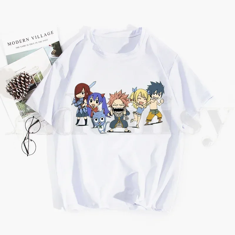 

Natsu Dragneel Fairy Tail Erza Scarlet Anime Tshirt Hip Hop Girl Print Top Tees Harajuku Tshirts Men Fashion Summer T-shirts