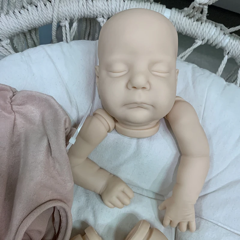 Lifelike Reborn Baby Doll Kit, sem pintura, Soft DIY Doll Peças