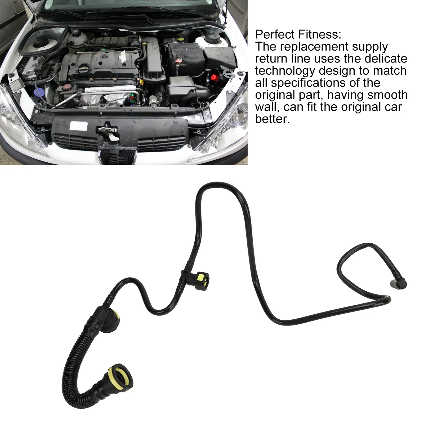 intercooler hose Fuel Supply Pipe 1574H6 Resistant Supply Tube Replacement For 206 207 1.4 8V Car Accessories