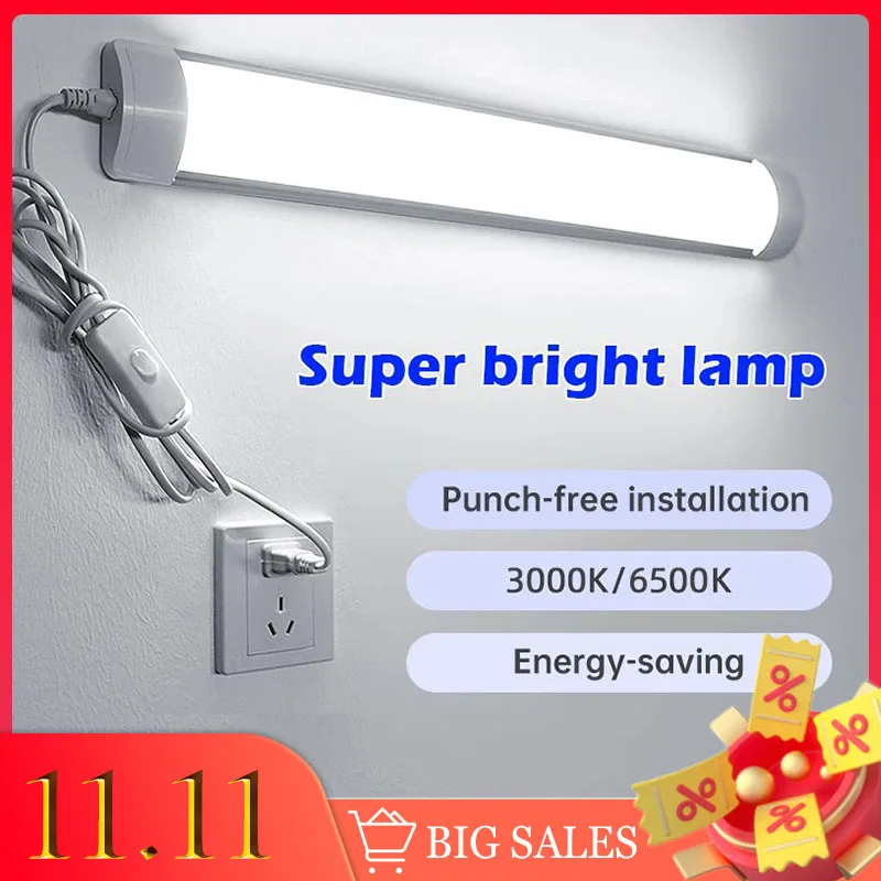 Led Cabinet Light Cabinet Lights Led Cabinet Lights Under Cabinet Light led Lights Kitchen under cabinet Lamp A85-220V 10w 20w super bright Led Tube With 1.8m switch line for Home Bedroom Indoor Lamps
