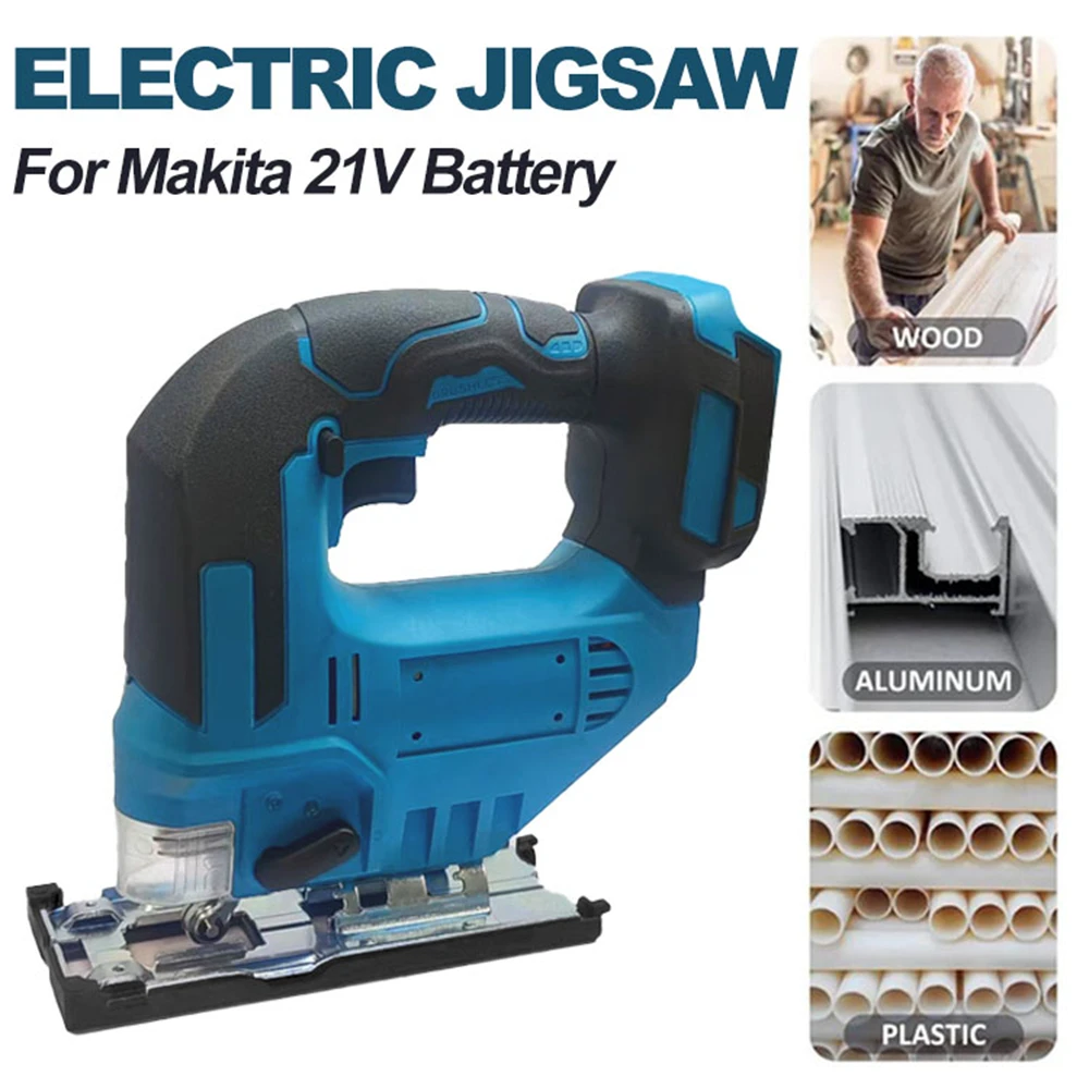 Electric Jigsaw For Makita 21V Battery 650W Powerful Brushless Jigsaw Electric Jig Cordless Barrel Handle (NO Battery)
