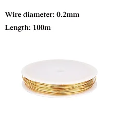 Versatile Brass Craft Wire for Jewelry Making & DIY Projects (0.2mm 100m)