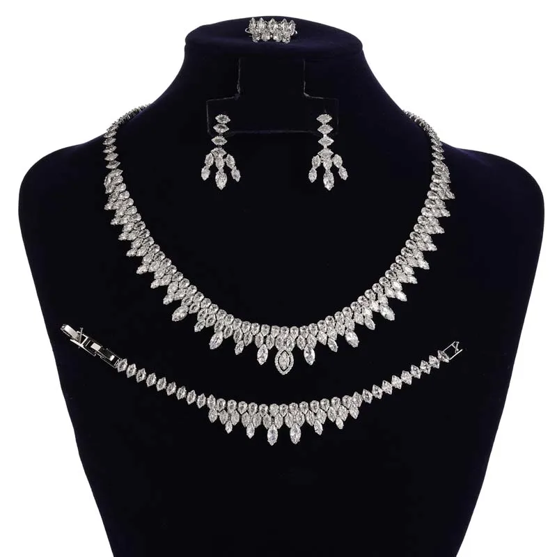 

Jewelry Sets HADIYANA Luxurious Shining Wedding Engagement Oraments Cubic Zirconia Birthday Gifts BN9279 Women Accessories