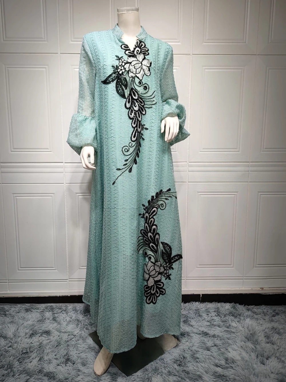 MD Dubai Turkey Ramadan Abayas For Women Muslim Fashion Long Dress Moroccan Caftan Islamic Clothing Flowers Print Boho Boubou