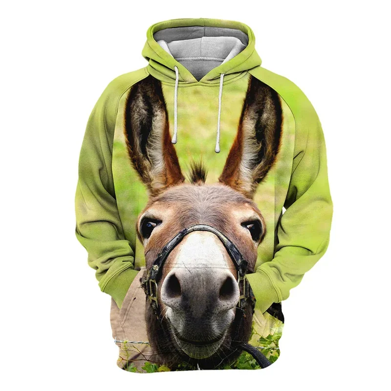 thumbnail image 1 of Sudadera con capucha con estampado de oveja, alpaca, toro y caballo para hombre, sudadera con capucha de manga larga con estampado 3D de animales, abrigo con capucha de gran tamaño para la calle, 1 of 5