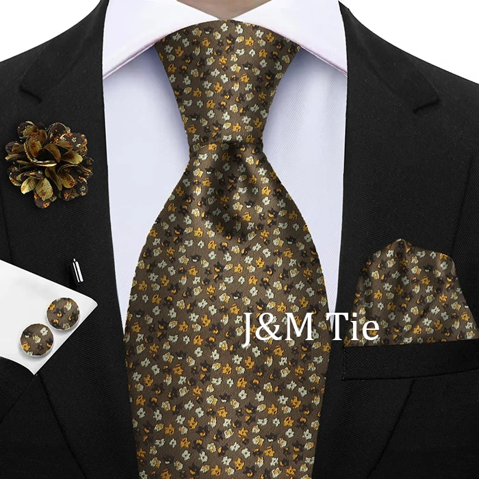 Luxus Krawatten Pfau Blau Lila Krawatte Einstecktuch Brosche Set Herren Hochzeit Krawatte Anzug Zubehör Fit Gruppe Urlaub Party Geschenk – Detail 22