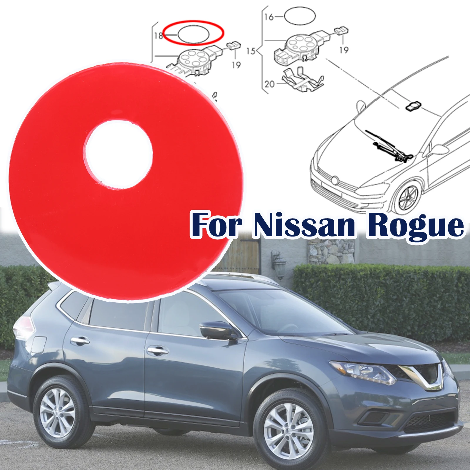 

Rain Light Sensor Gel Pad For Nissan Rogue Sport Qashqai J11 Adhesive Film Silicone Sticker Windscreen Chip Repair Kit Fix Tape