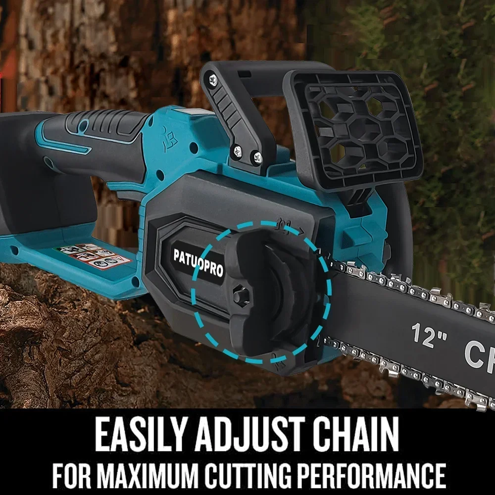 12 Inch Brushless Handheld Electric Saw Cordless Rechargeable Chainsaw Wood Cutting Woodwork Garden Tools For Makita 18V Battery mini chainsaw electric chainsaw electric saw