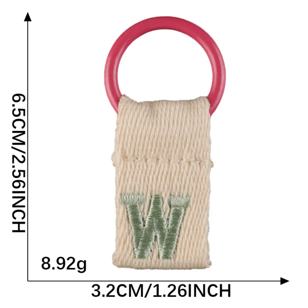 Alphabet Embroidered Key Organizer with Key Ring & Waist Buckle - Stylish Business Key Holder