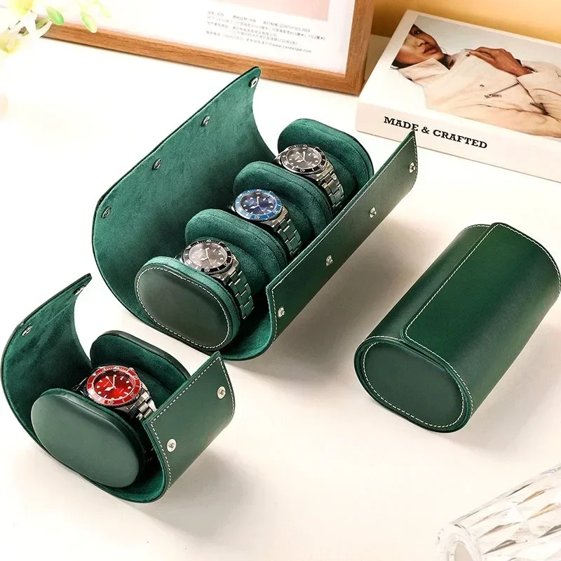 Watch Box Case Pouch Organizer Leather Bag For Travel Storage