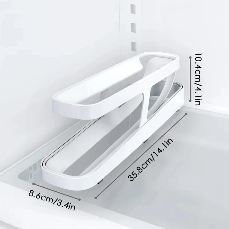 Egg Storage Box Automatic Scrolling Rack Holder Refrigerator Eggs Dispenser For Kitchen