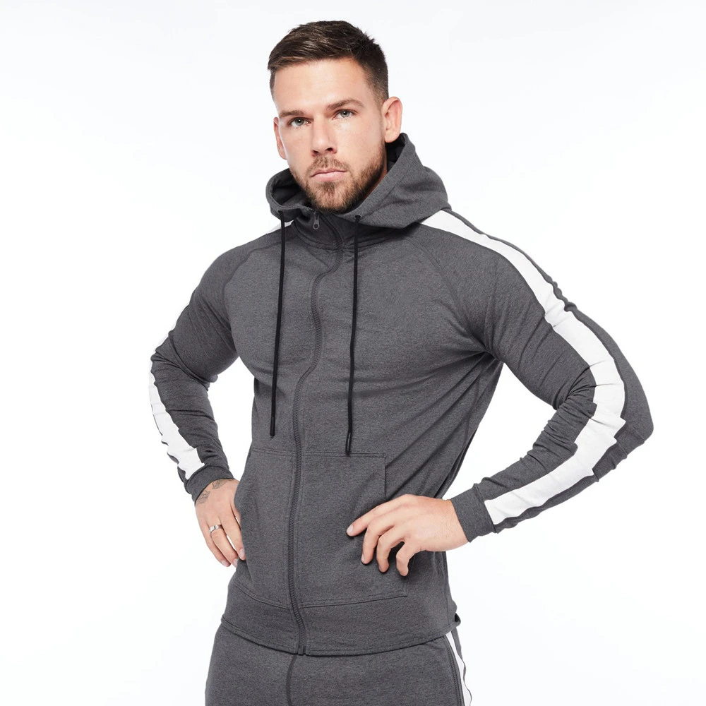 Sudadera con capucha de culturismo para hombre, chaqueta con cremallera para entrenamiento en el gimnasio, deportiva informal de marca|Sudaderas con y sudaderas| AliExpress
