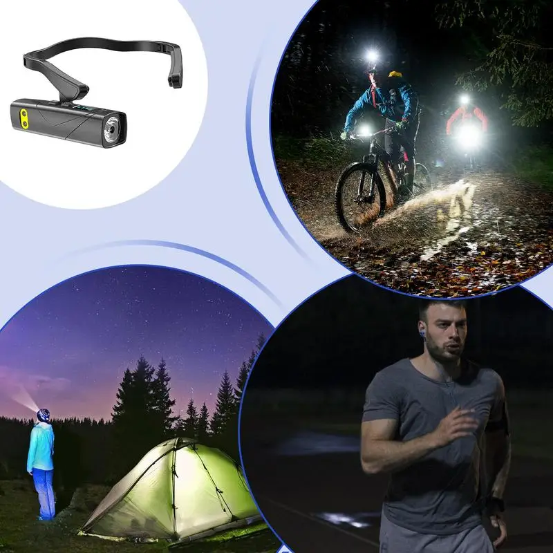 Camping Headlamps For Adults Removable Ear Hook Headlight LED Headlamp Rechargeable Head Lights Waterproof High Lumen With 5