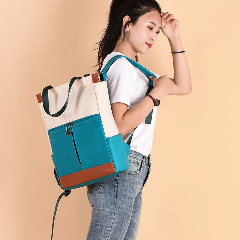 Fashion Oxford Women's Backpack Large Capacity Student School Bag For Girls Multifunction Handbag Feminina Travel Backpack