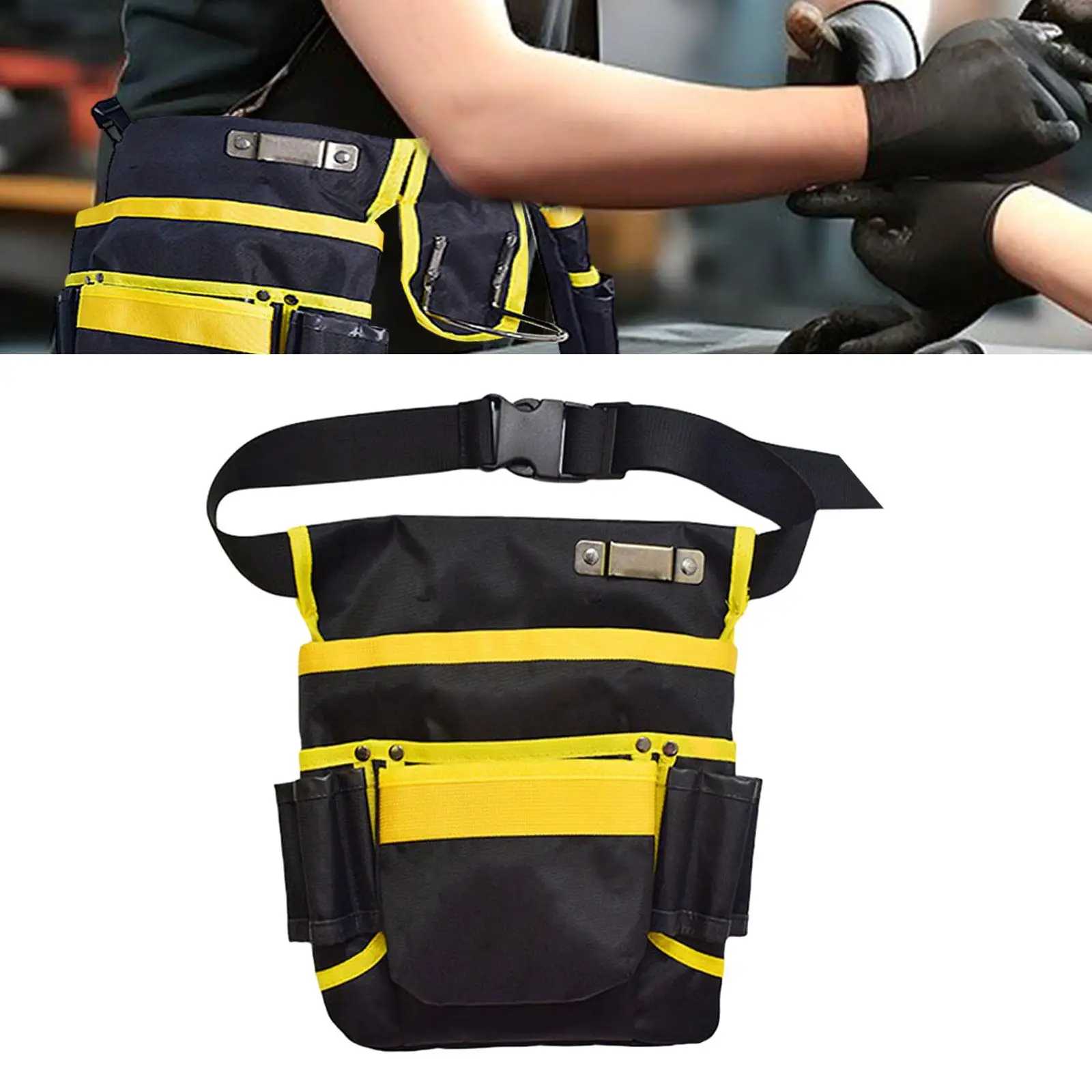 Tool Belt Adjustable Belt Oxford Cloth Durable Wear Resistant Toolbag for Construction Electrician Plumber Handyman Carpenter