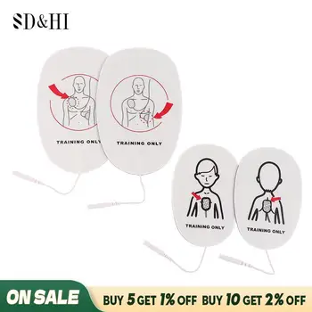 응급처치용 새로운 성인 AED 훈련 제세동 전극 전도 패치 1 쌍, 어린이, 응급처치용 AED 훈련 자기 접착제