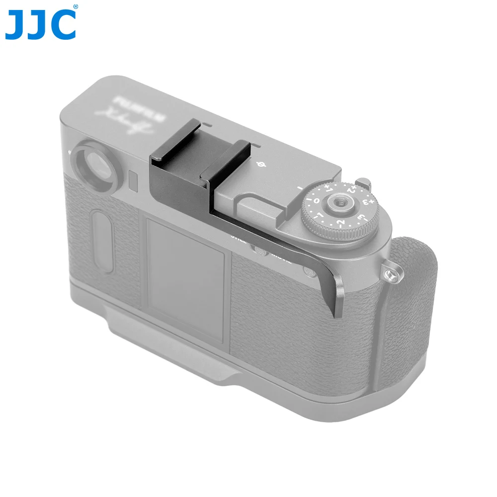 JJC Aluminiumlegierung Kamera Blitzschuh Daumen hoch Griff für Fujifilm X Half X-HF1 Zubehör Daumenauflage Kamera Griffhalter – Detail 13