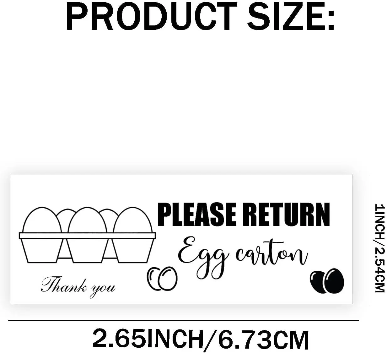 500 Pcs Please Return Egg Carton Labels 1x2.65 Inch Farm Fresh Eggs Carton Labels Egg Stickers Packaging Stickers