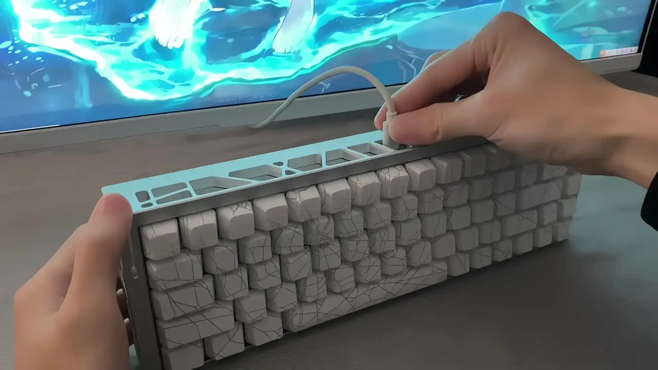 Zornher LINGJING 68 Skeleton Magnetic Switch Keyboard Spider Web