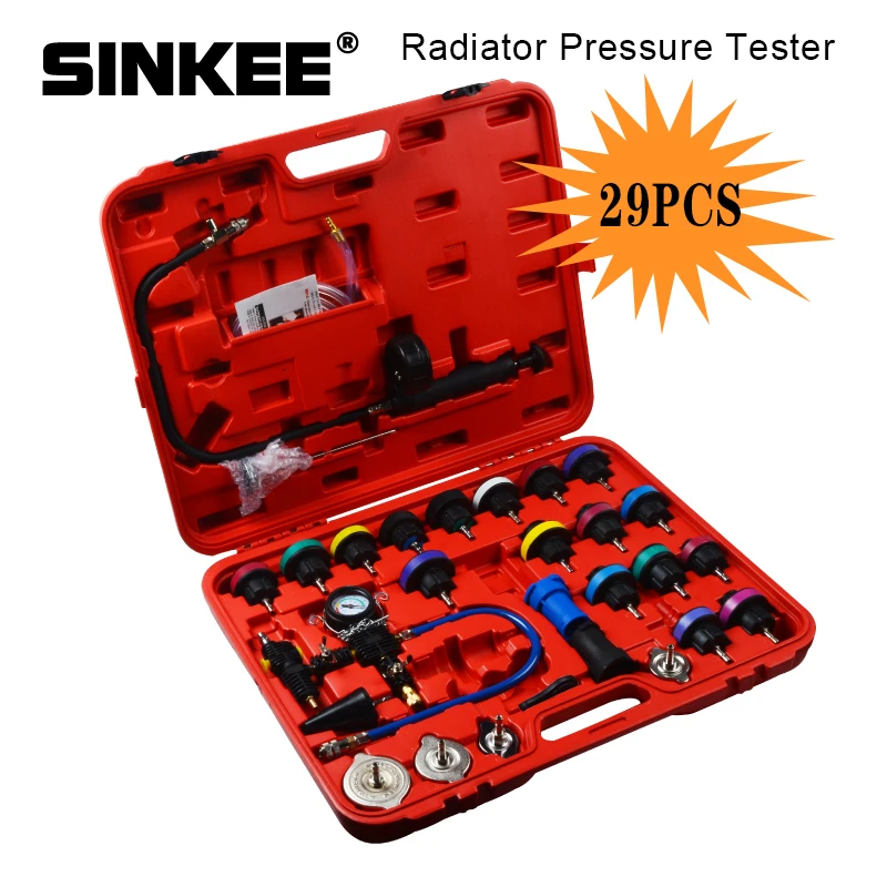 Universele radiator druktester vacuüm type koelsysteem test detector set rebroidissement 29/28/18/15pcs