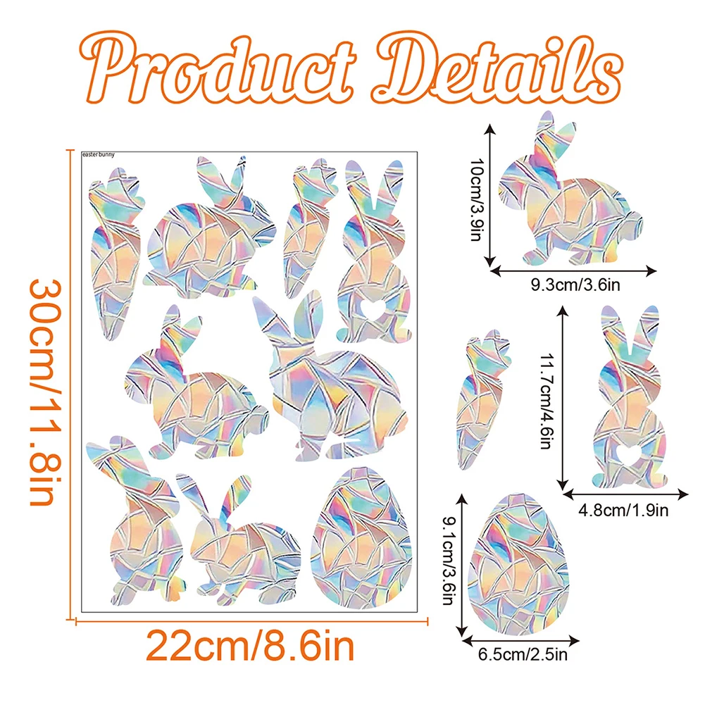 Window Tint Sticker Electrostatic Creative Chic Lightcatcher Rainbow Prismatic Butterfly Reusable For Home Door