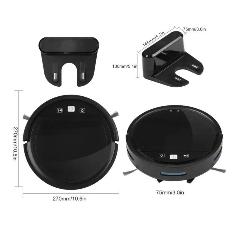 자동 리필 진공 청소기, 코너 및 가장자리 청소, 지정 구역 청소, 지능형 스마트 청소 로봇, 투야 스마트