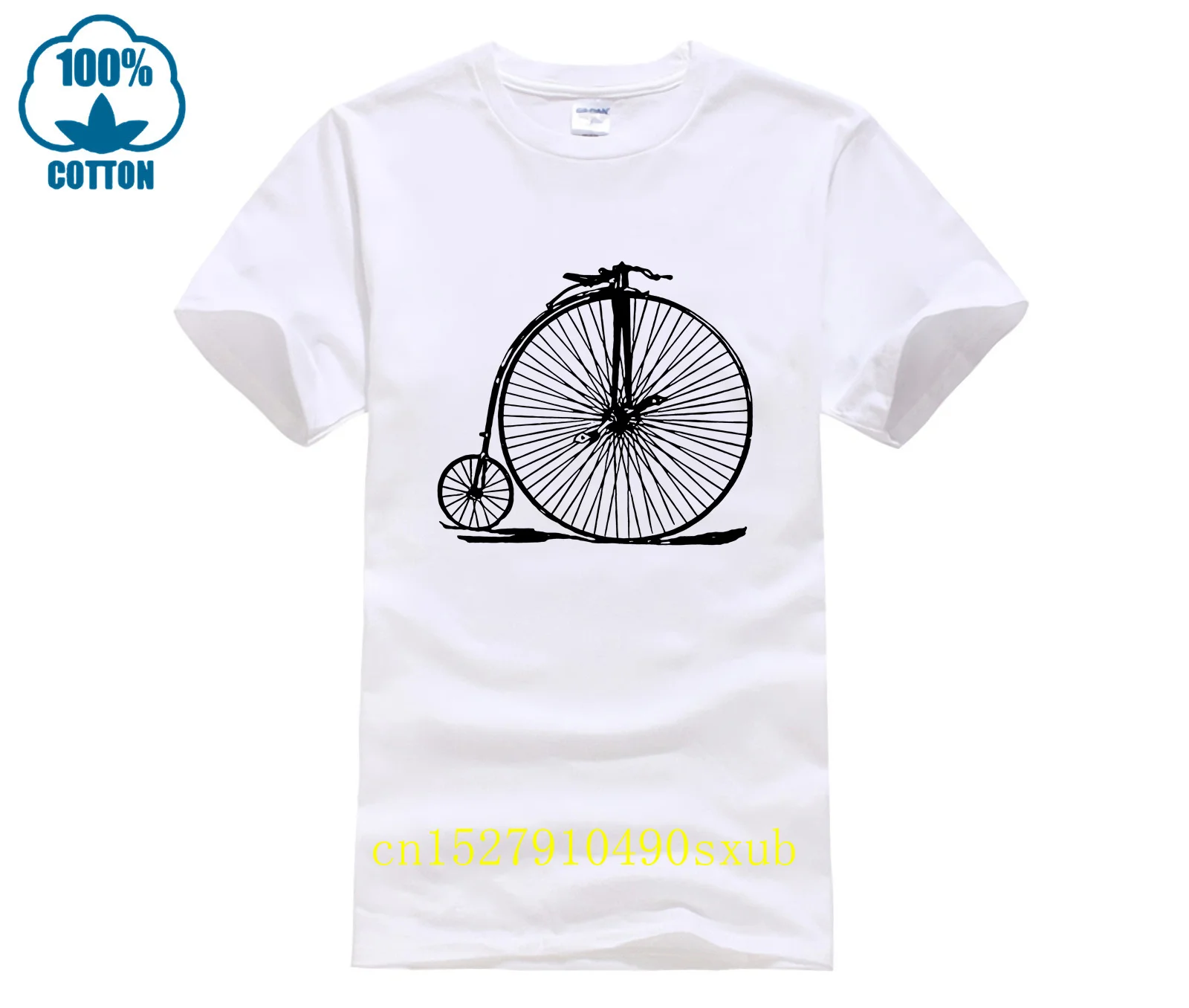 Maglietta A Maniche Corte Da Uomo Cool Maglietta Vintage Penny Farthing Bicycles Ringer