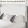 Teddy Boucle 4FT6 Double Bed Frame Ottoman Storage Bed With Gas Lift Ivory Upholstered Luxury Panel Headboard Bedroom Furniture 5