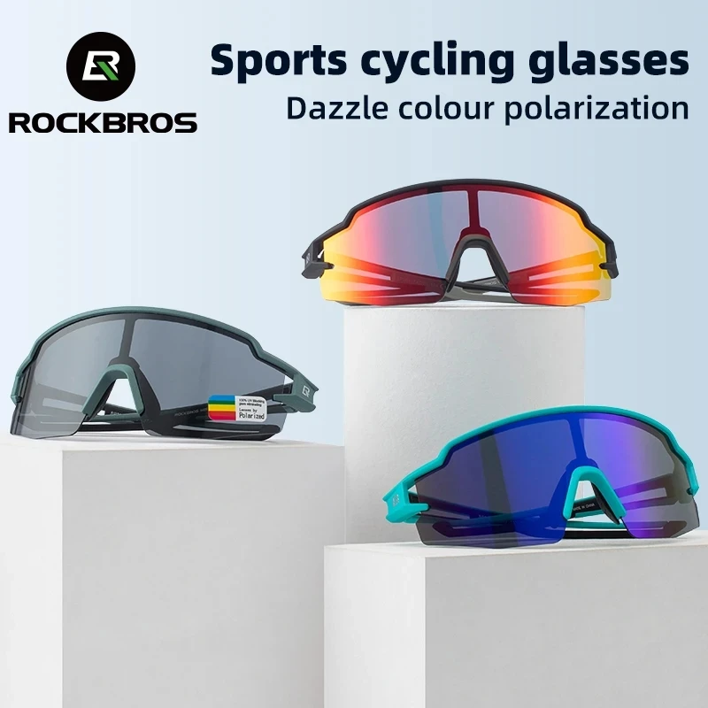 ROCKBROS Polarized Cycling Glasses Bike Sunglasses Lightweight Bicycle Glasses Men Sunglasses
