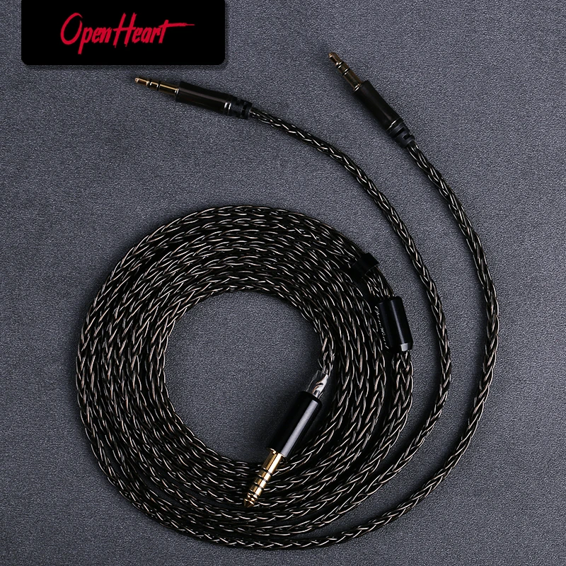 Openheart 16 Core Headphone Cable 1 To 2 Jack Dual 3.5/2.5/4.4mm