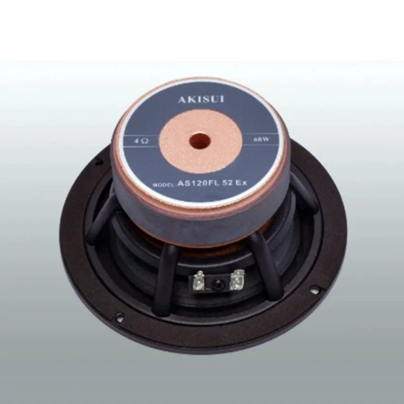 Original AKI-SUI AS120FL 4 Inch Full Frequency Speaker Driver Unit Casting Aluminum Frame Mixed Golden Paper Cone 8ohm 60W D152