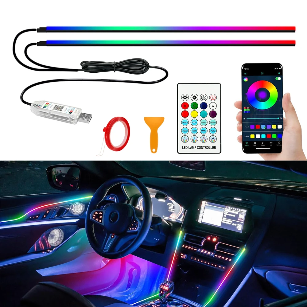 APP-Controlled LED Car Ambient Lights 1