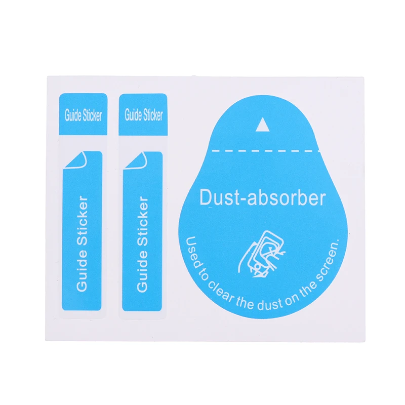 20/50pcs Blue Dust Removal Phone Screen Cleaning Tool All Phones 3 In 1 Dust-absorber + Guide Sticker Clear Dust On Screen 6