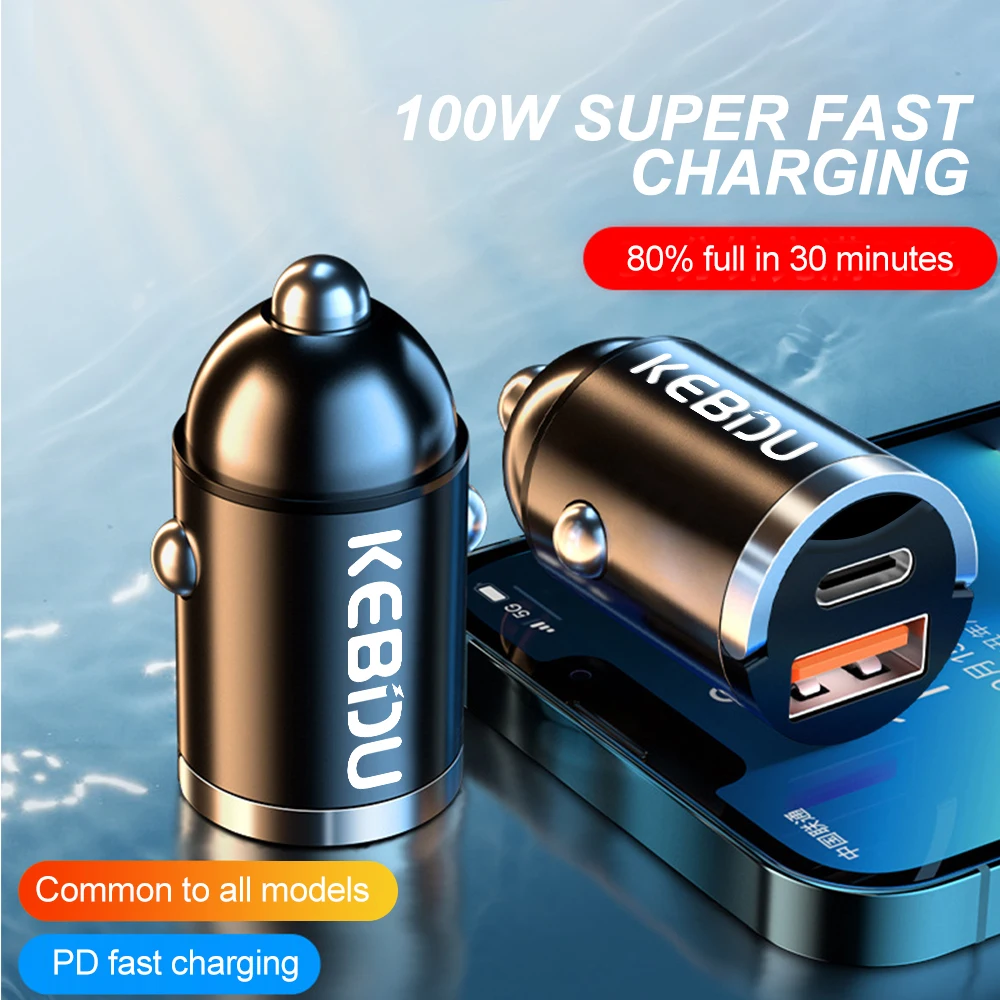 Xingdianfu QC 3.0 - Caricabatteria da auto con presa accendisigari USB a 4 porte USB, QC3.0 + adattatore da auto 2.4A, compatibile con Ios, Android, Huawei, Xiaomi, EB0407