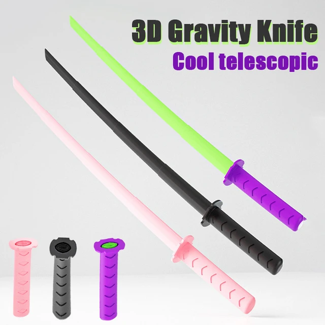 Comprar Katana con impresión 3D, cuchillo telescópico de gravedad