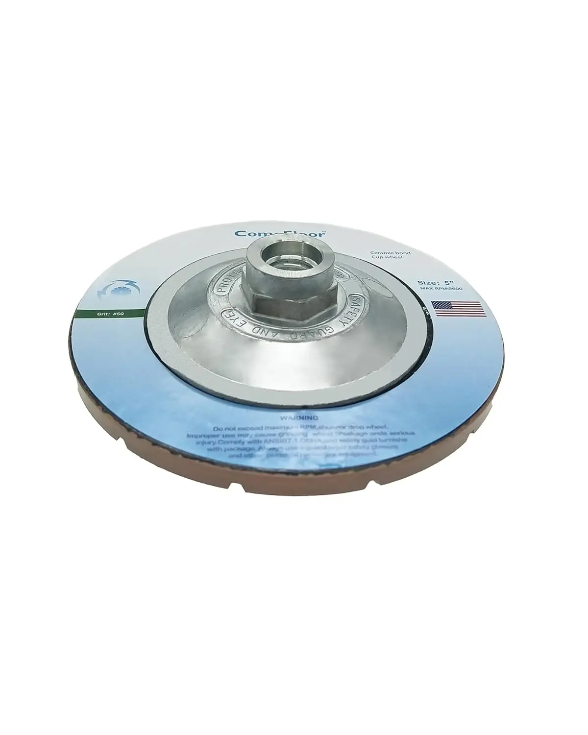 5" Diamond Cup Wheel for Concrete Floor Grinding, 50# Dry Edge Polishing Disc Fits Angle Grinder