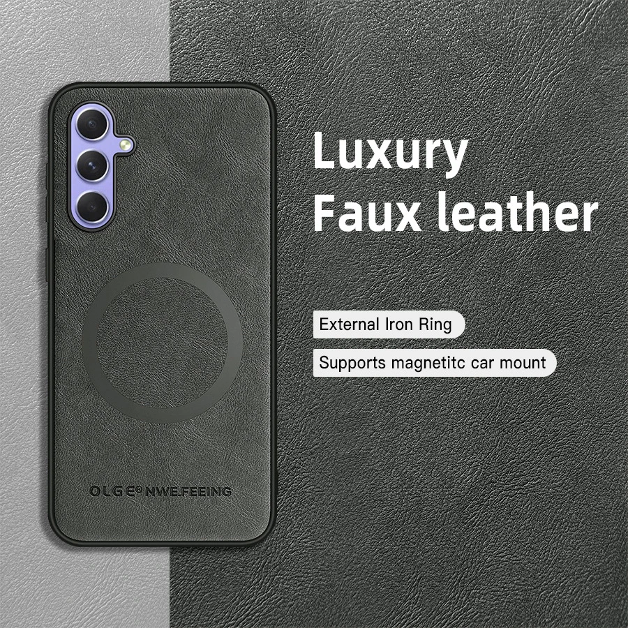 Premium Vintage Leather Magnetic Phone Case Cover