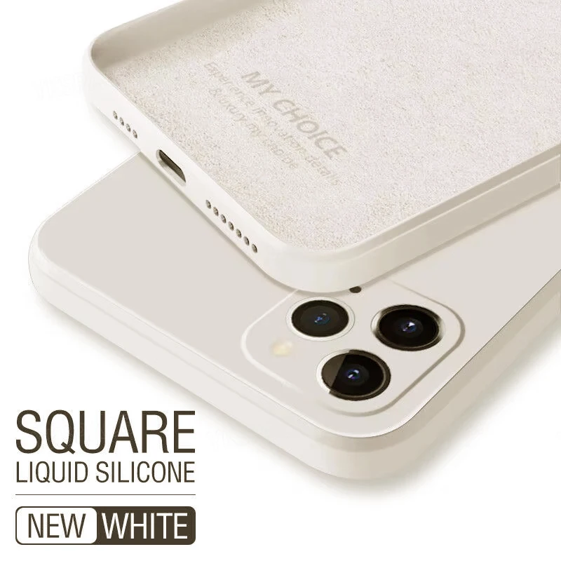 Soft Liquid Silicone Shockproof Case with Lens Protection