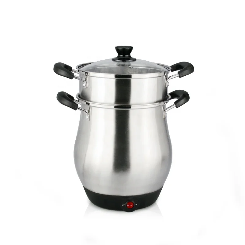 

Hottest Thai Kitchenware Lao Stainless Steel Cooking Bone Soup Boiled Steamed Electric Sticky Rice Cooker