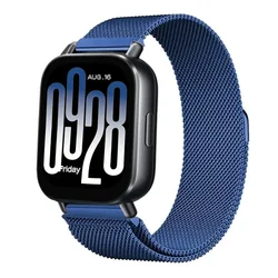 Milanese Loop Metal Bracelet, 22mm Strap for 22mm Watch Band (Blue)