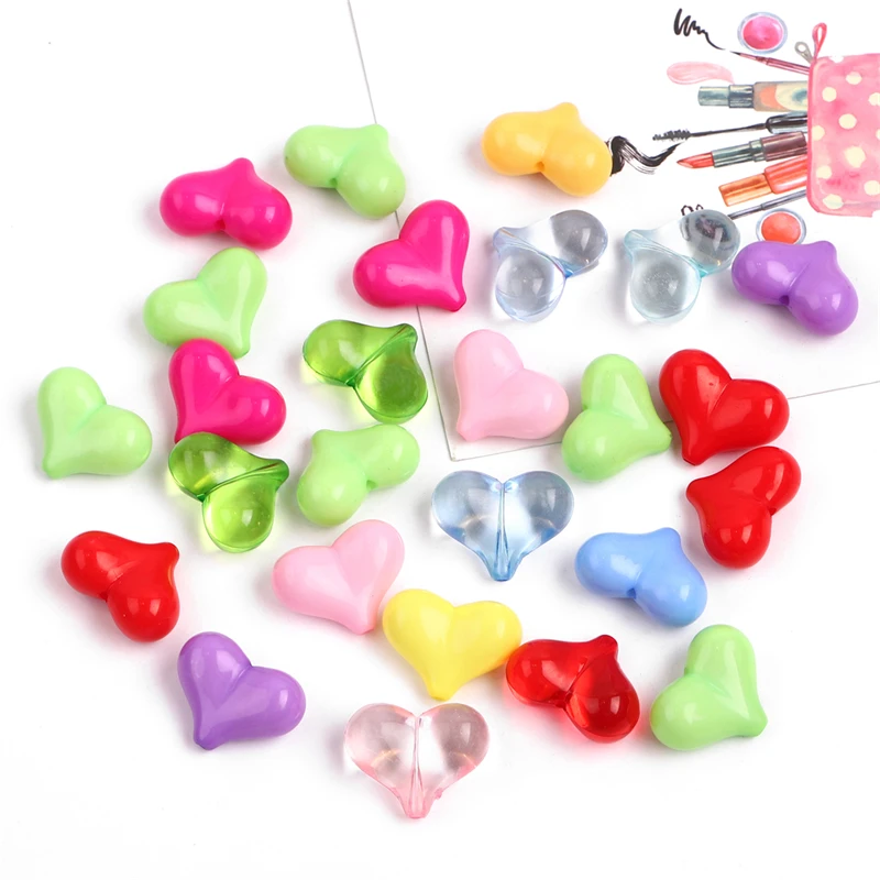 Heart Beads - Plastic