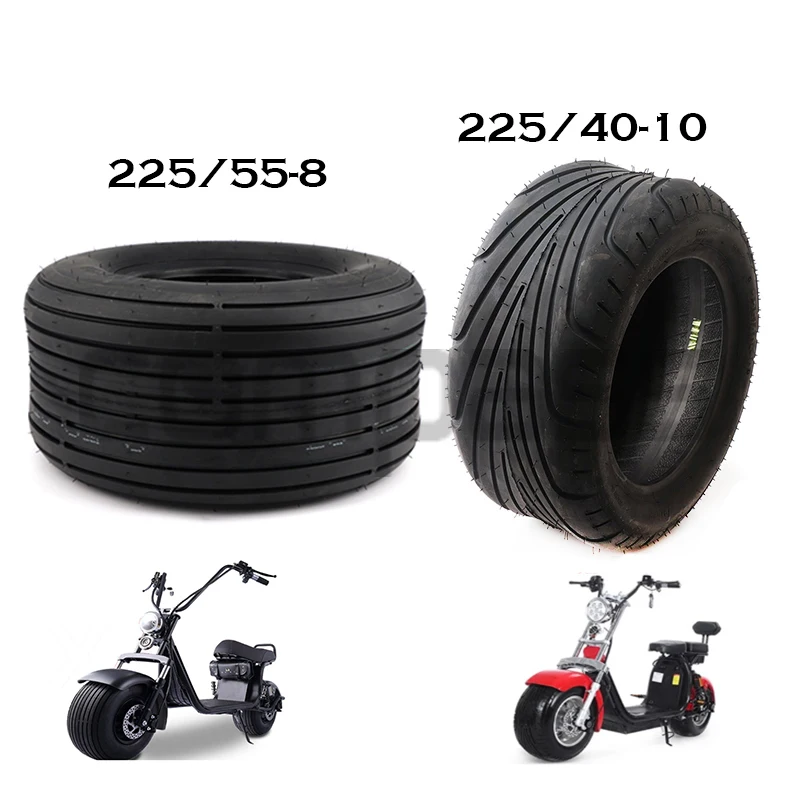 

225/55-8 tires 225/40-10 tires front or rear 8 inches 10 inches 6PR electric scooter vacuum tires for harley china bikes