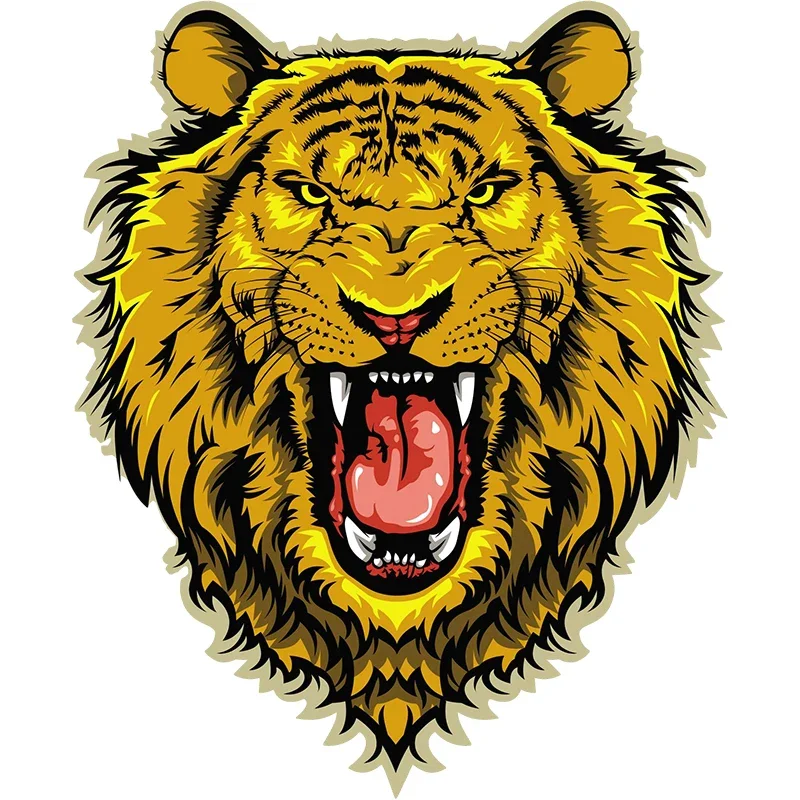 Car Stickers Cover Scratches Decoration Motorcycle Stickers Giant Tiger Beast King of Animals Decoration Accessories Decals PVC