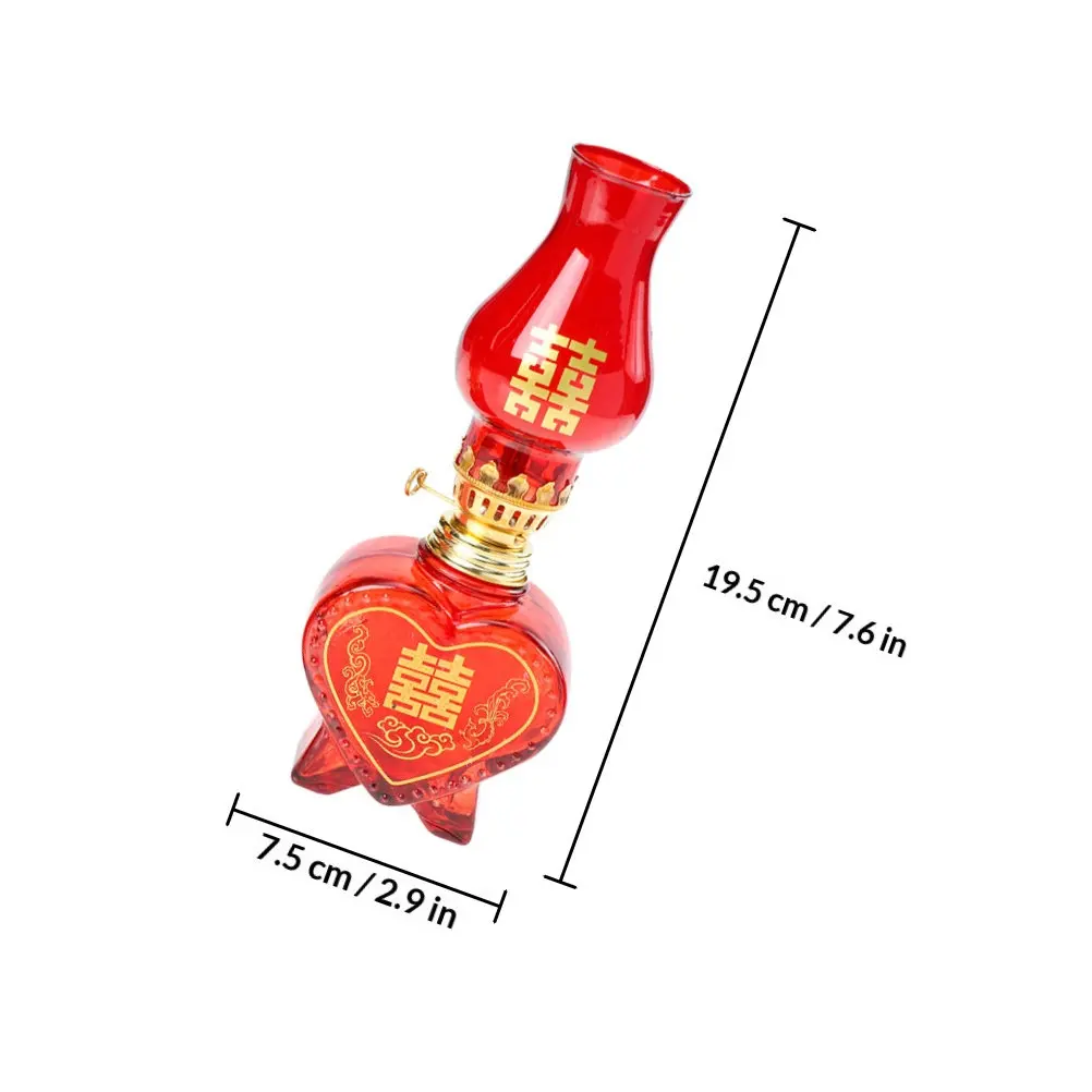 2Pcs 빈티지 오일 램프 유리 램프 레트로 스타일 홈 장식 데스크탑 웨딩 사용 오일 랜턴 비상 실내 조명