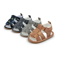 KIDSUN Summer Baby Sandales Shoes Toddler Girl Boy Canvas Sandals Non-Slip First Walker Crib Shoes For 0-18 1