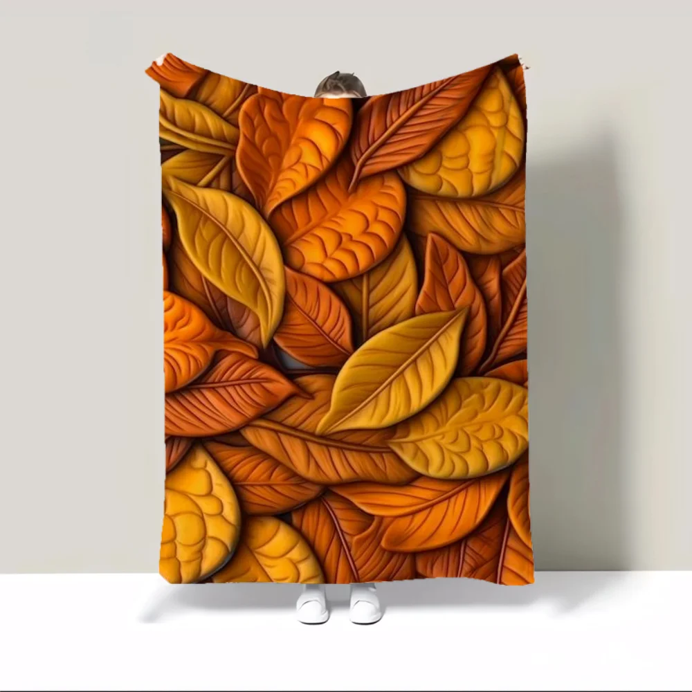 잎사귀 아래 극세사 담요 소파, 럭셔리 침구, 침대용 보온 담요, 비치 타올, 가정 장식, 무릎 낮잠, 겨울