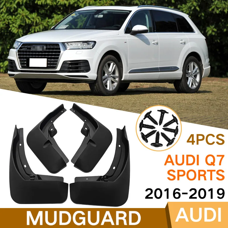 

MudFlaps FOR Audi Q7 sports 2016-2019 car Splash Guards Fender Set Parts Front Rear MudFlaps Automotive Accessories