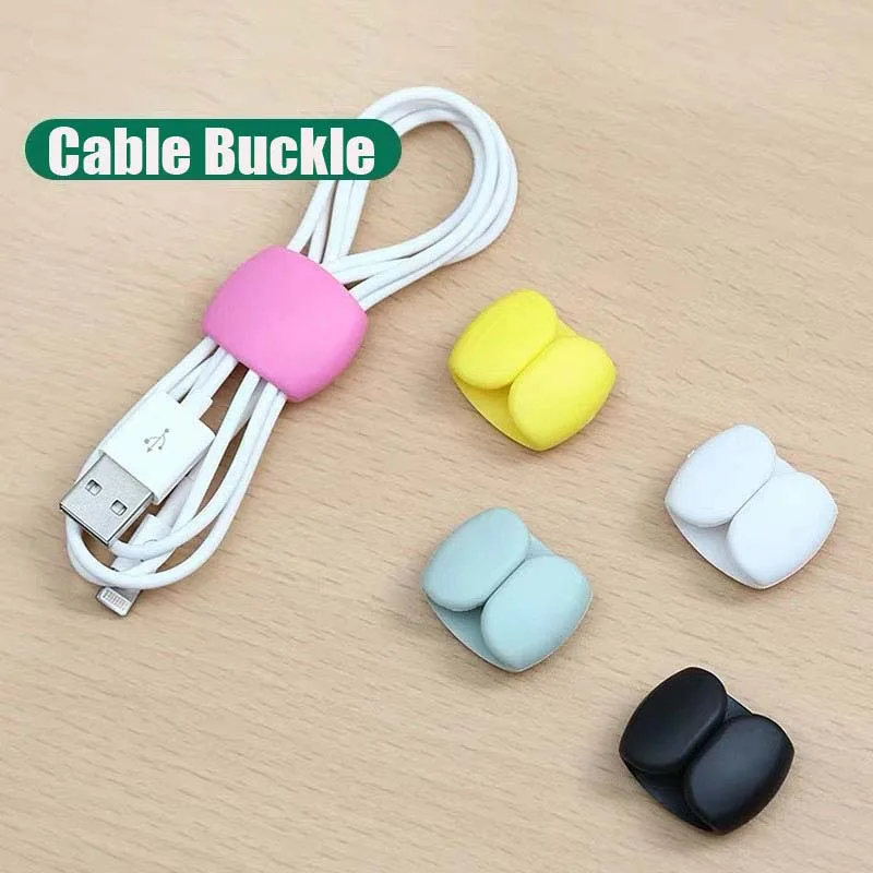 Colorful Cable Organizers USB Cable Charger Earphone Cord Binding Belt Buckle Mini Winder Clips Holder Wire Management anti lost earphone data cable storage silicone strap strap cable organizer buckle hub cable strap cable tie cable organizers