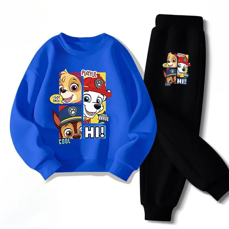 PAW Patrol Children's Casual Hoodies Sets Boys and Girls' Pullover Long Pant Two  Piece Suit Kids Breathable Sweatsuit 5