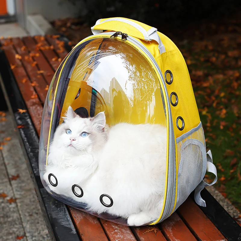 Cat Pet Carriers Dog pet backpacks portable transparent space capsules Soft Side Backpack Travel Bags Outgoing cat supplies 5